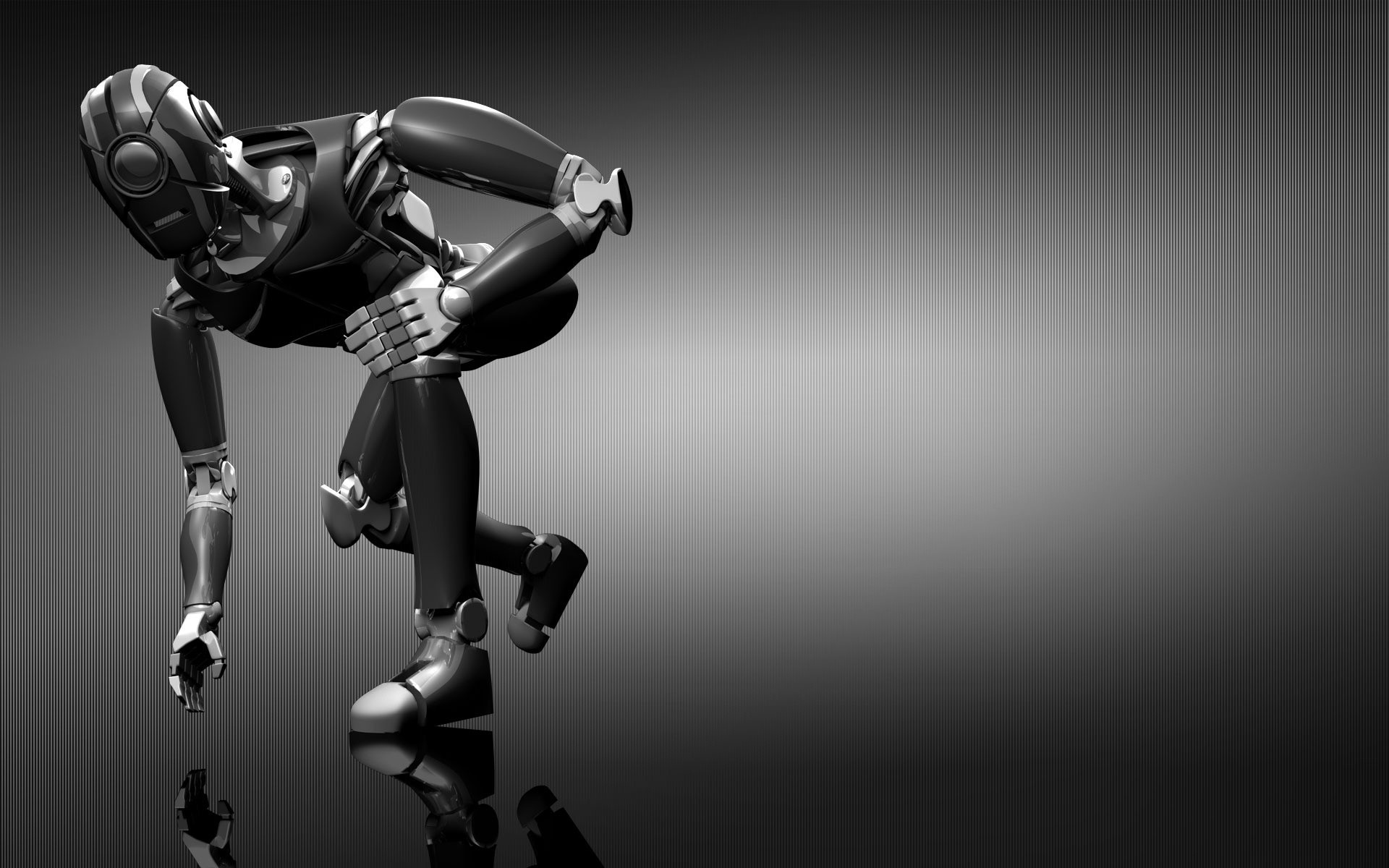 roboty monochromatyczny człowiek sztuka nago kobieta jeden