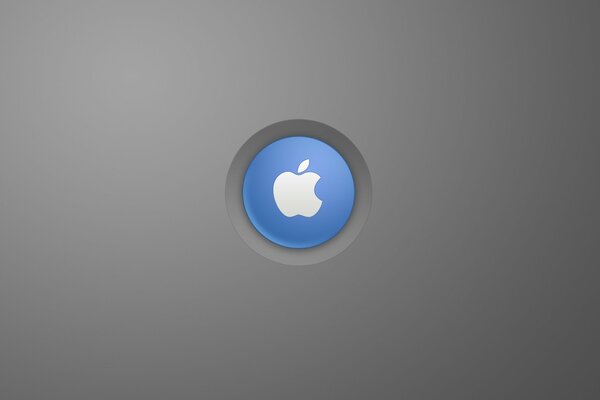 Logo apple na szarym tle