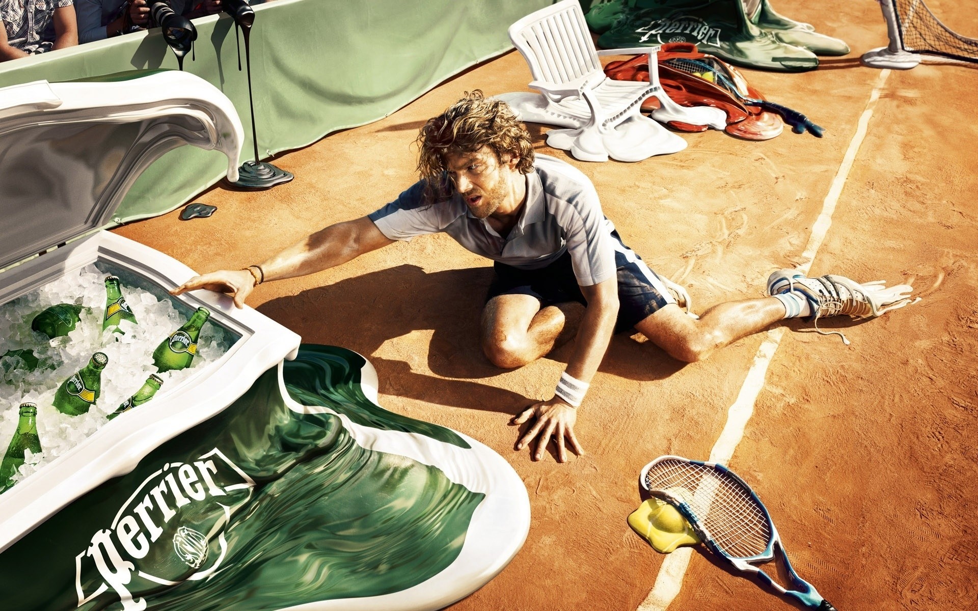 wypoczynek kobieta mężczyzna konkurs wypoczynek dorosły sam indoor tenis piwo lato gorąco