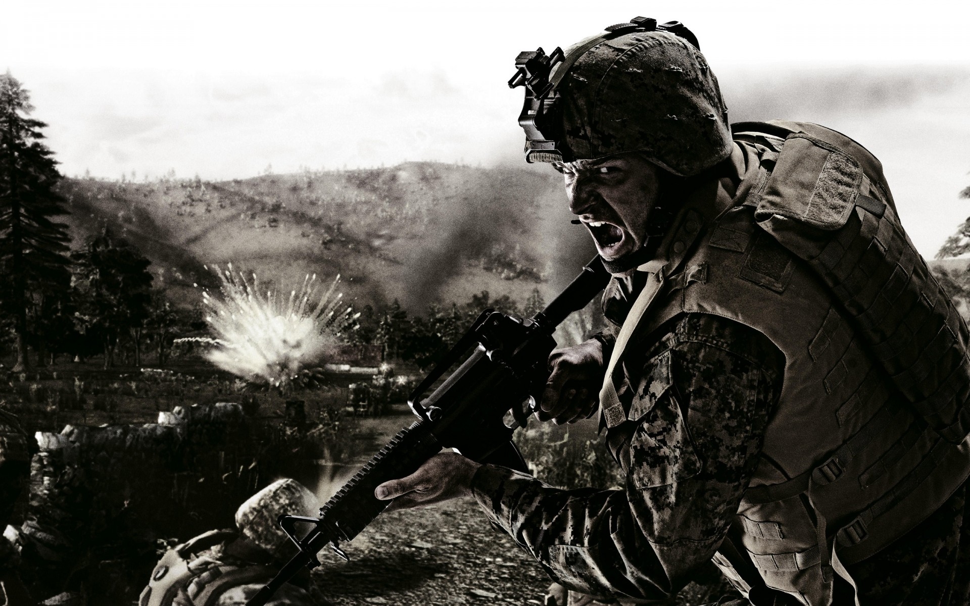 jeden wojskowy wojny żołnierz dorosły człowiek nosić broń mundur armia wybuch