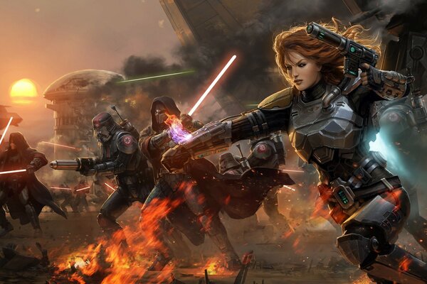Star wartz bitwa w płomieniach