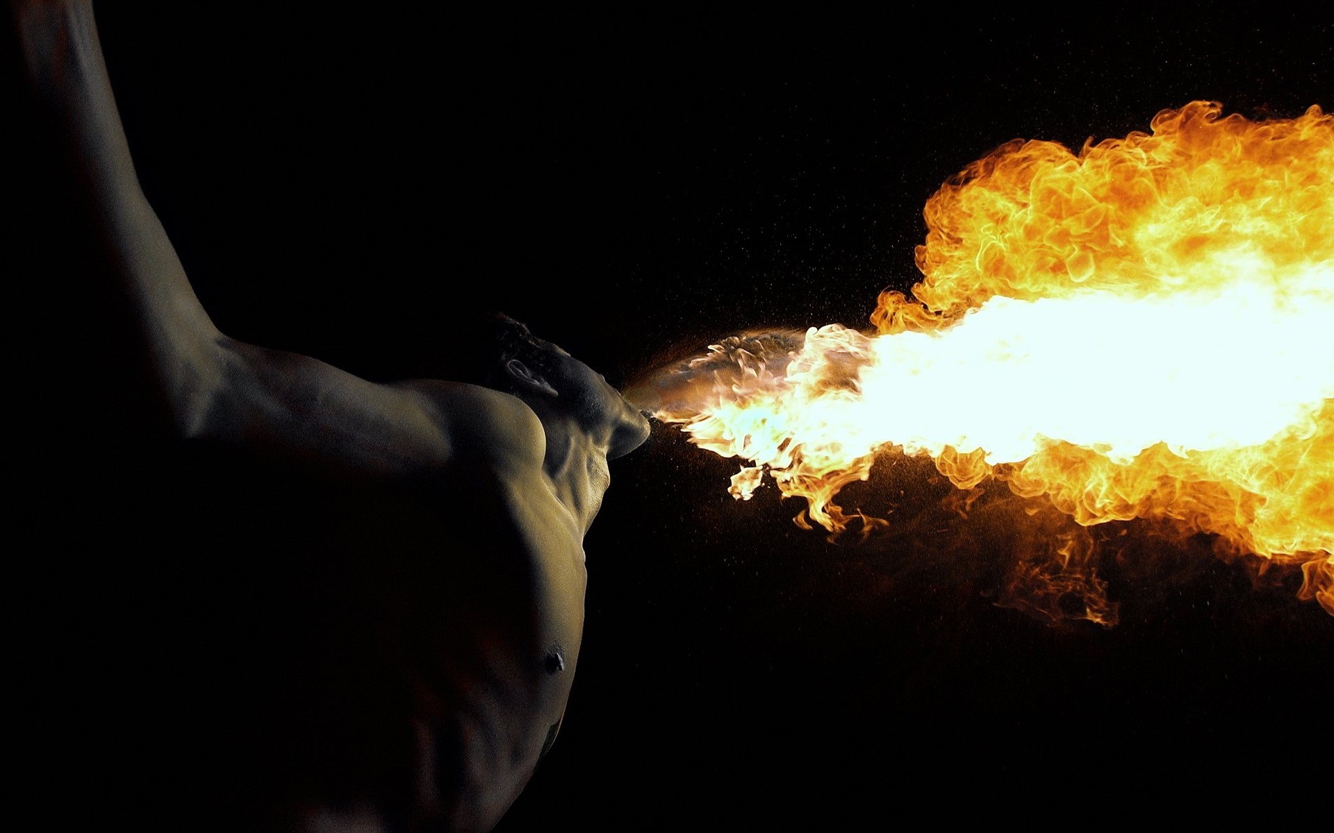 dym płomień gorący jeden