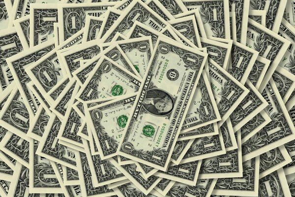Tło pieniądze rachunki ilość godność jeden Dolar