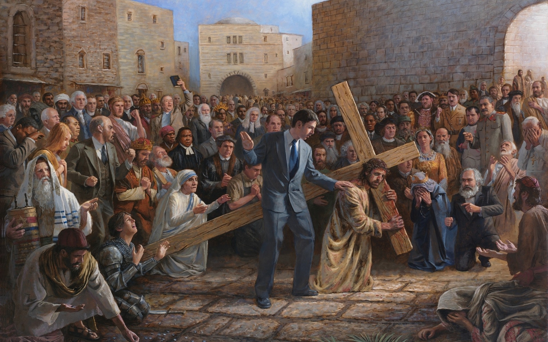 wiele grupa religia dorosły kobieta człowiek tłum ceremonia nosić dziecko wielkanoc scena bóg