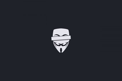 Maska Vendetta na ciemnym tle