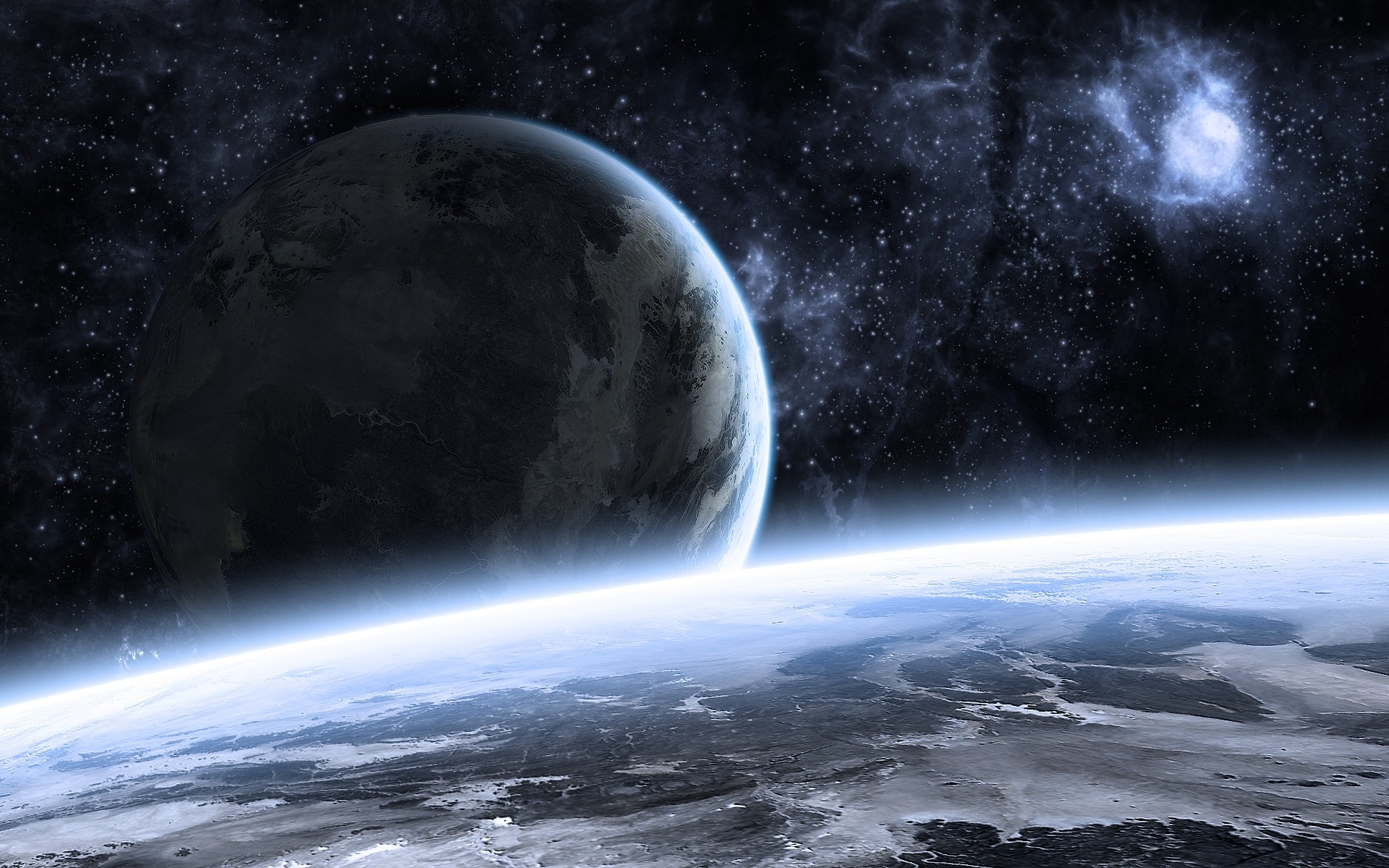 kosmos planety astronomia księżyc kulisty galaktyka eksploracja atmosfera nauka astrologia słoneczny fantastyka niebo wszechświat satelita podróż zewnętrzny kosmos słońce krajobraz gwiazdy planet