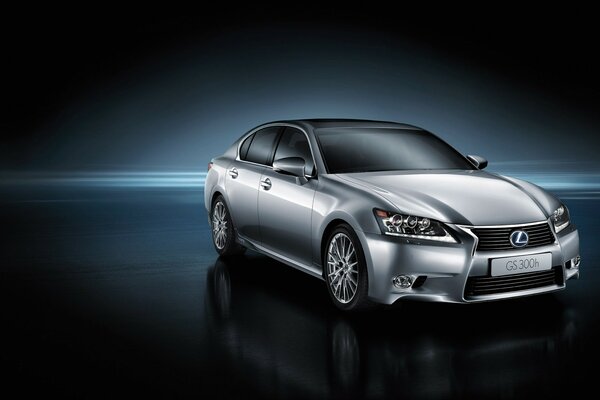 Samochód lexus na niebieskim tle