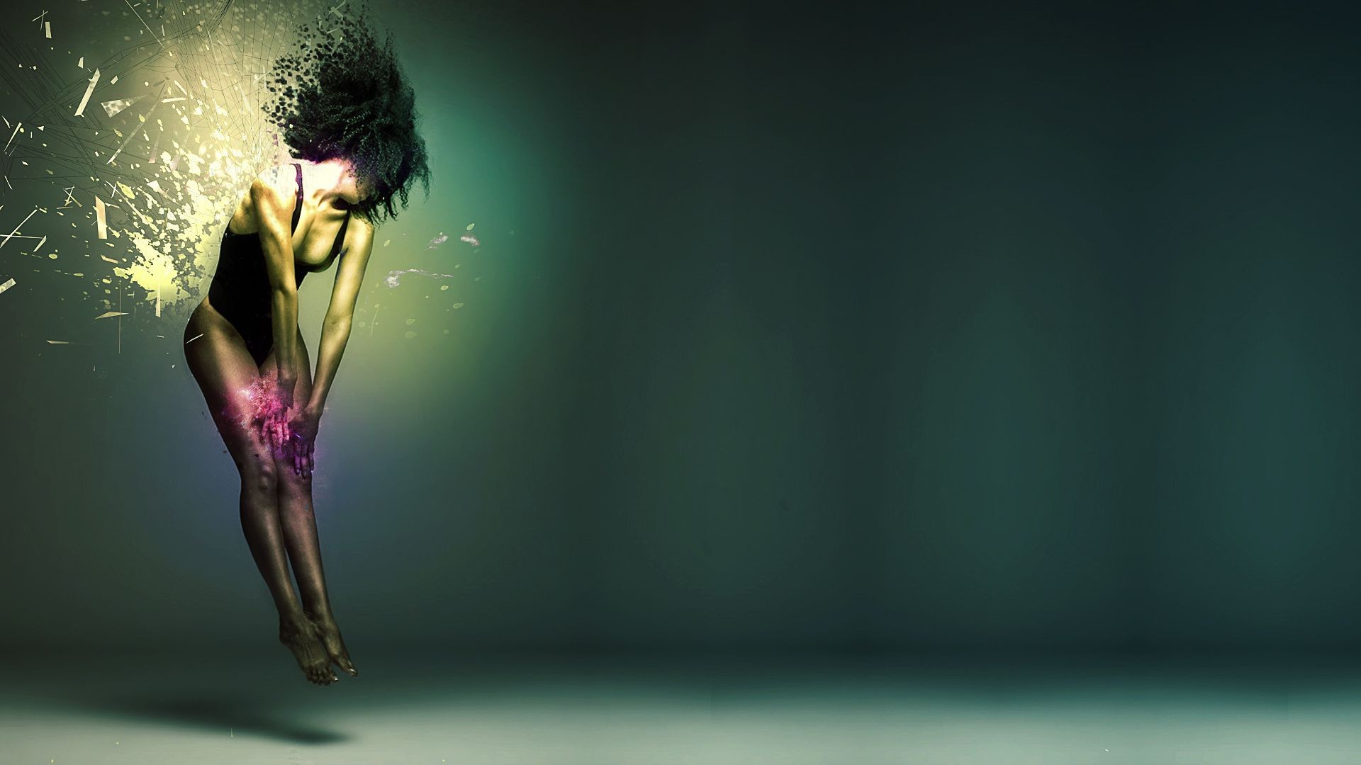 sztuka streszczenie rozmycie nago dziewczyna kobieta portret ciemny kwiat