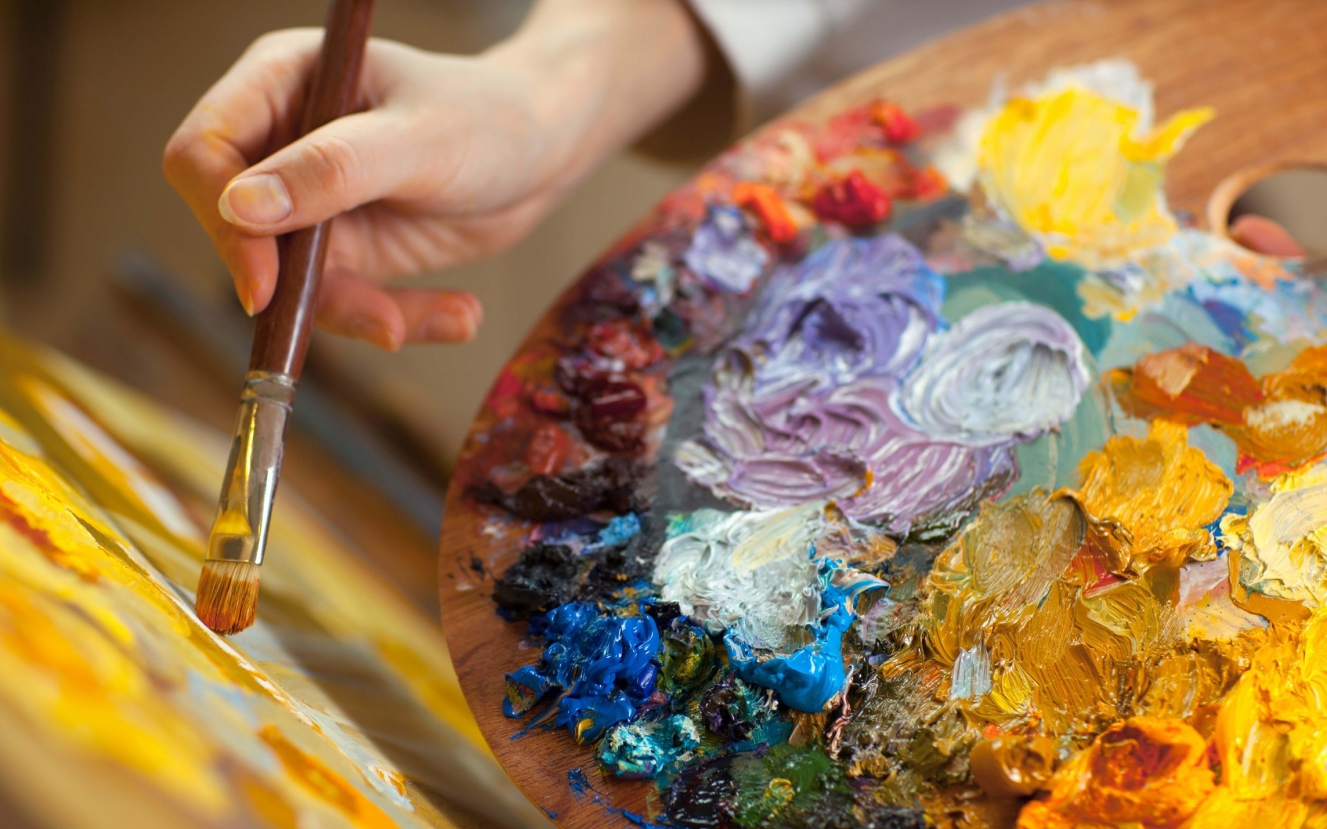 kreatywność kolor sztuka dekoracja jedzenie pędzel malarstwo paleta