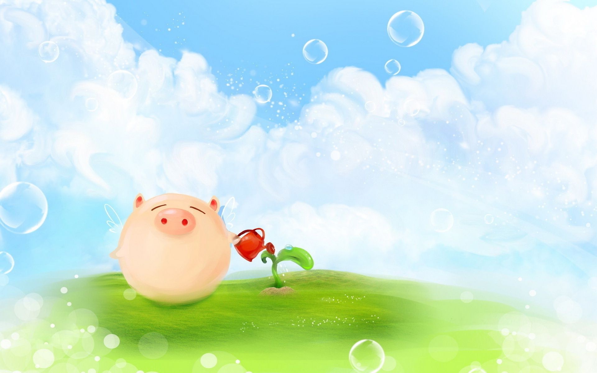 natura lato pulpit niebo spadek woda bańka