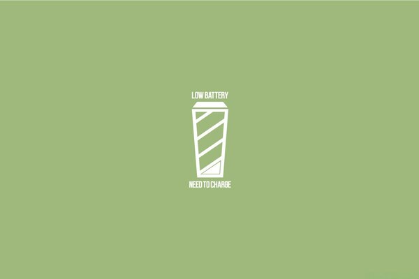 Vector coffee cup i ładowanie baterii