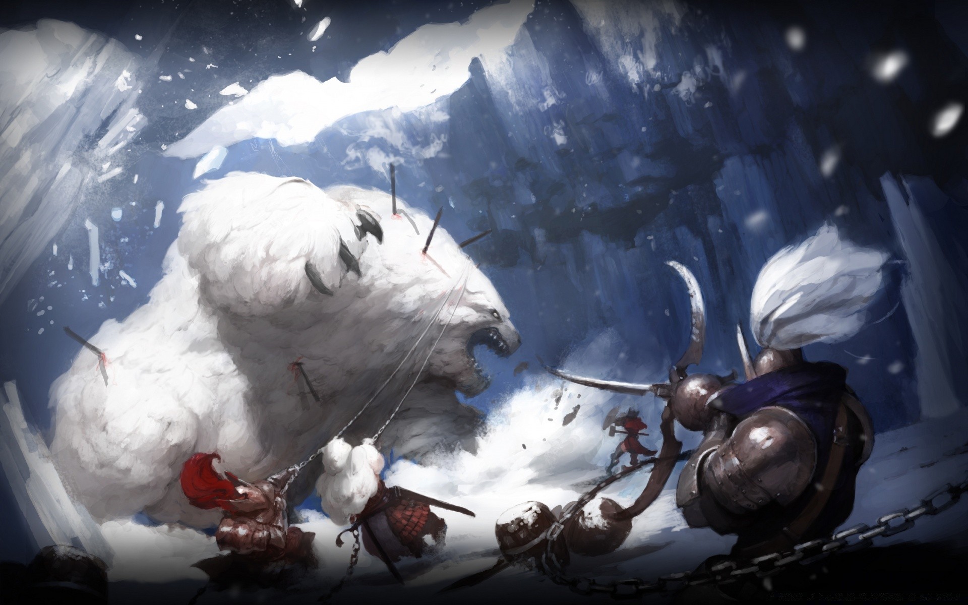 fantasy śnieg zima zimno lód