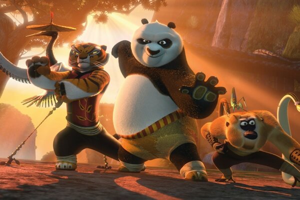 Kung Fu Panda i zespół gotowy do walki