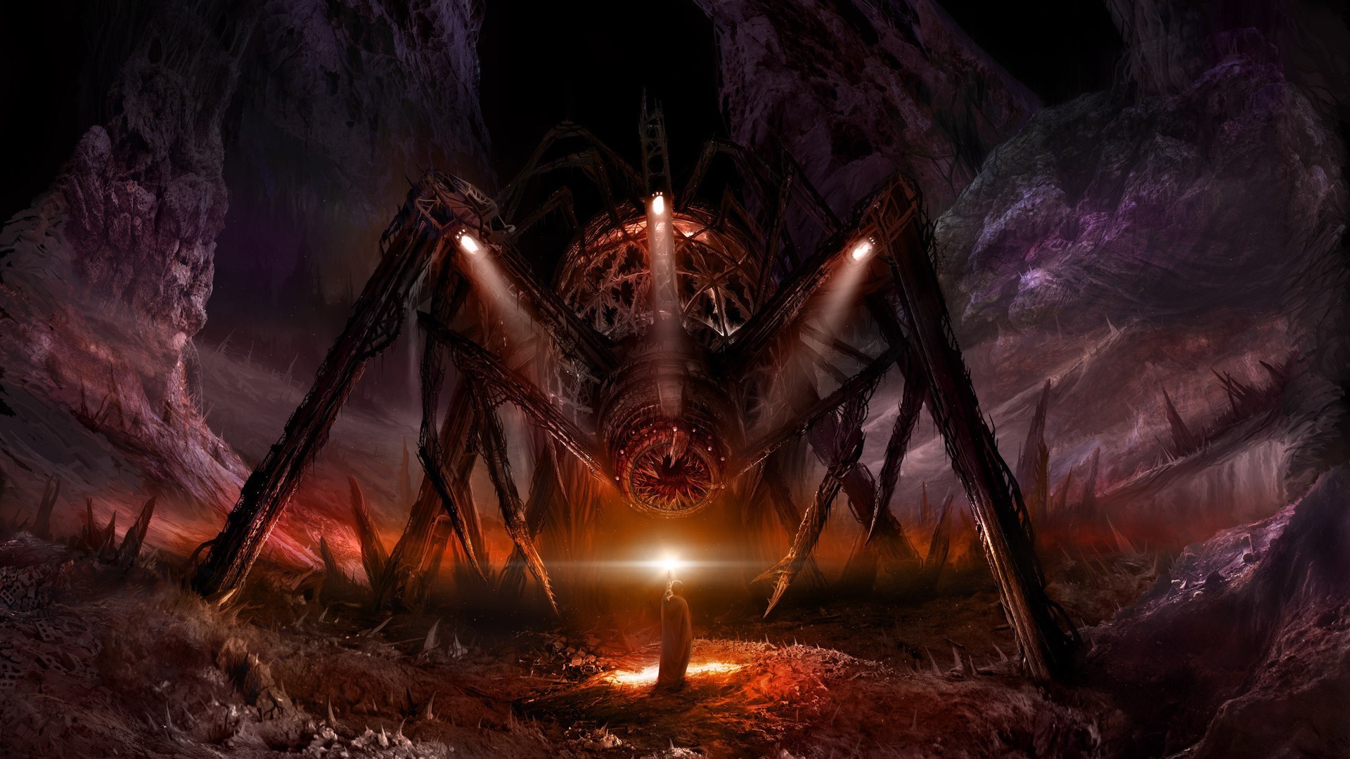 fantasy płomień dym ciemny światło sztuka