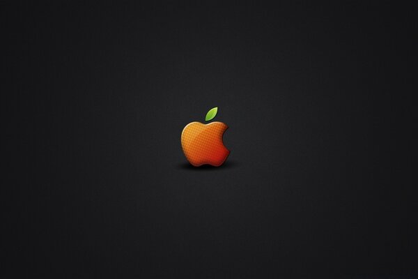 Czerwone logo na ciemnym tle
