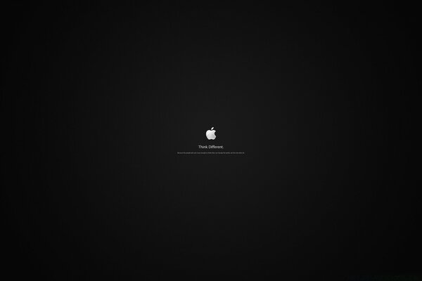 Logo Apple białe jabłko na czarnym tle