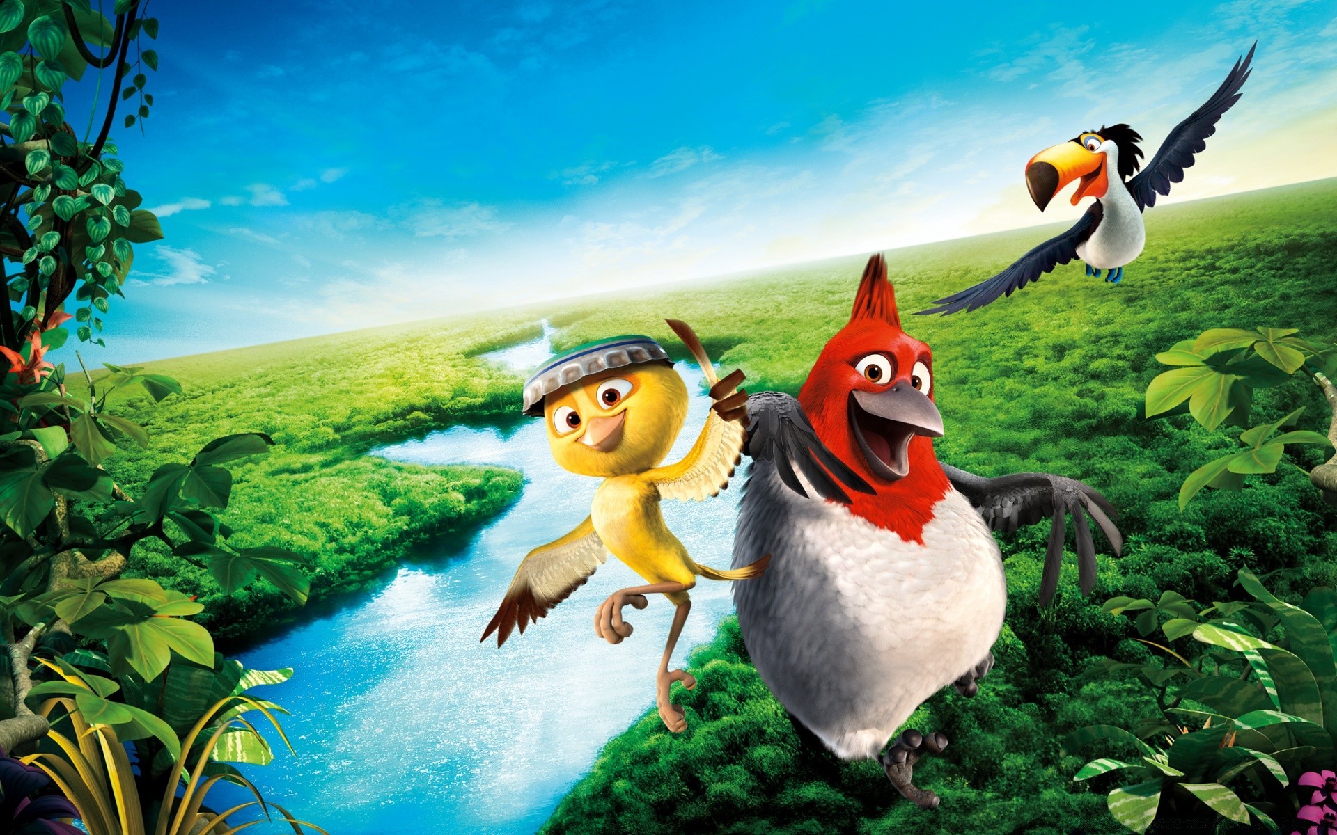 kreskówki natura zwierzę na zewnątrz trawa woda ilustracja przyroda niebo ptak jeden