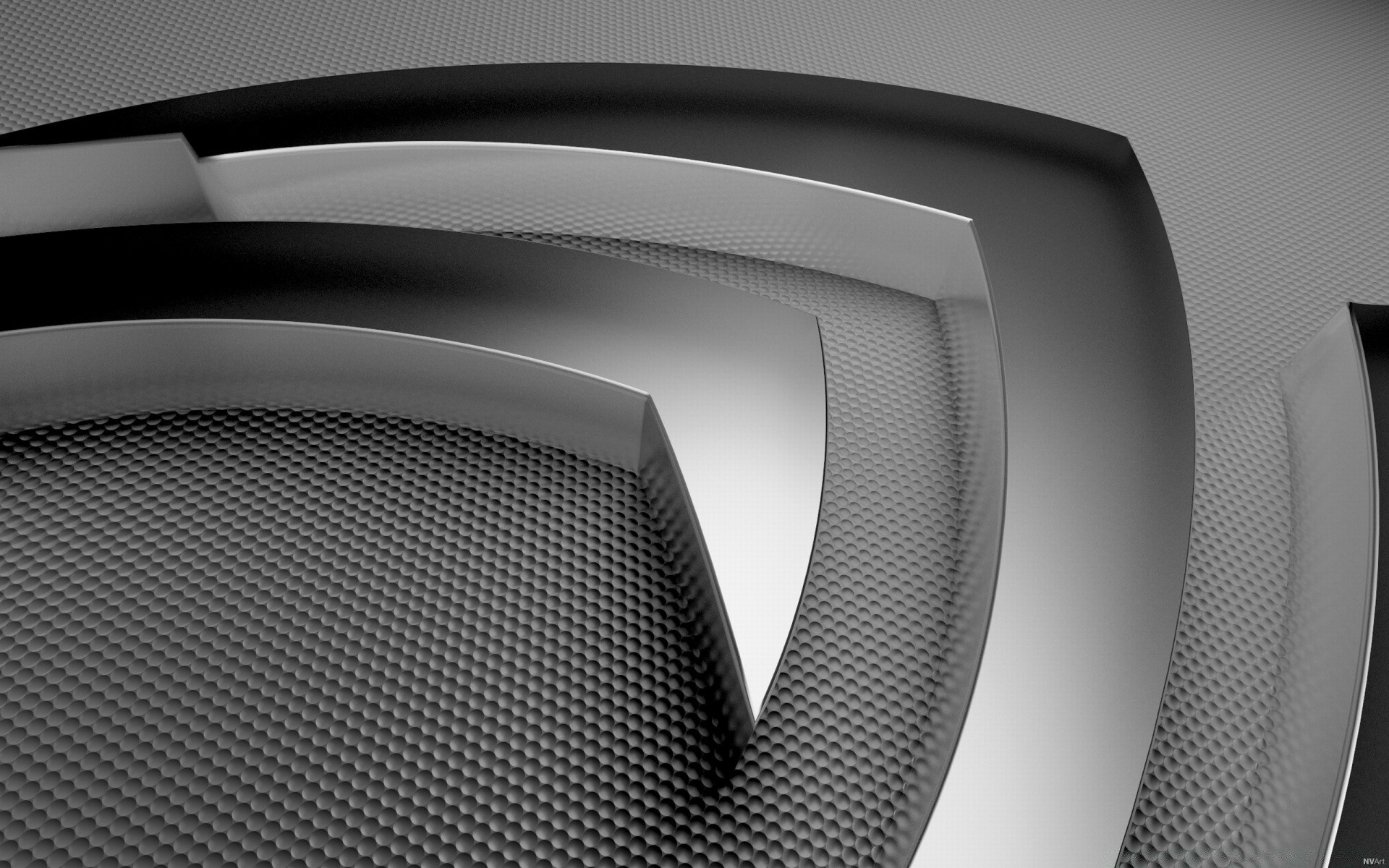 nvidia monochromatyczny nowoczesny design abstrakcyjny nowoczesny sztuka metaliczny