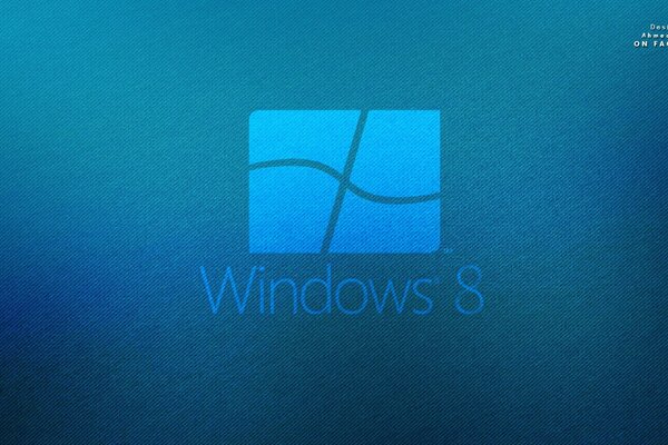 Logo Windows 8 na niebieskim tle