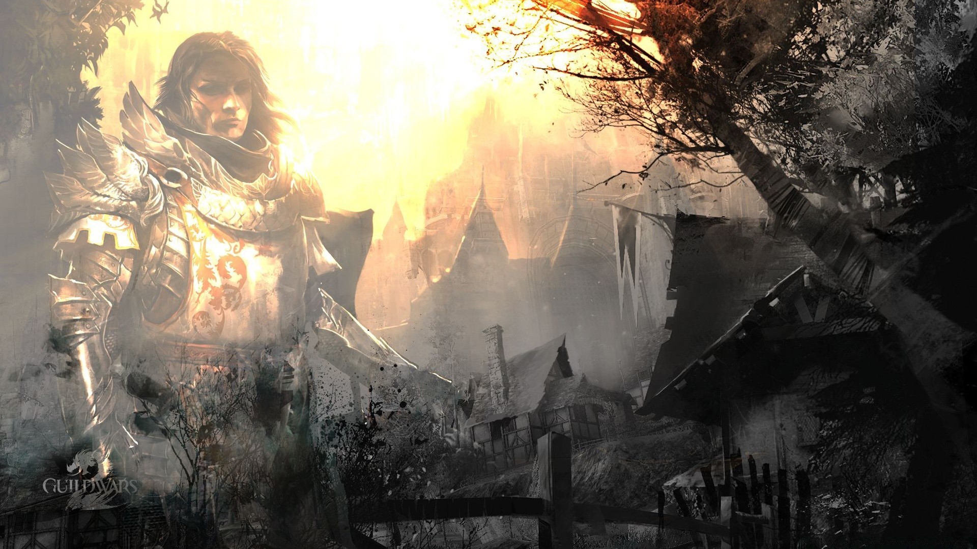 guild wars dym dorosły płomień sztuka nosić kobieta
