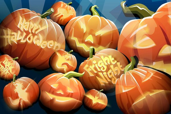 Dużo dyni Halloween stylizacja