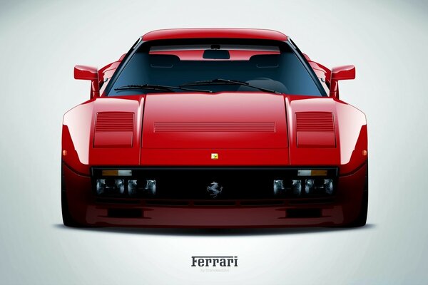 Czerwone Ferrari. Samochód wyścigowy