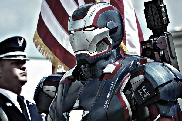 Iron Man na tle wojska