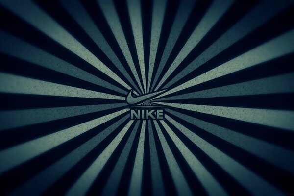 Logo Nike na pasiastym tle